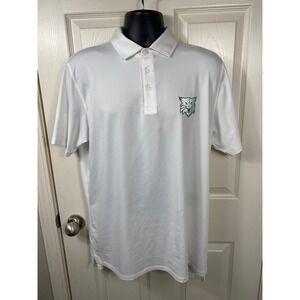 Draddy Sport Polo Shirt Athletic Golf Performance Logo USA Made White L‎